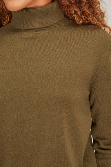 Nili Lotan Pants Ralphie Turtleneck in Olive Green