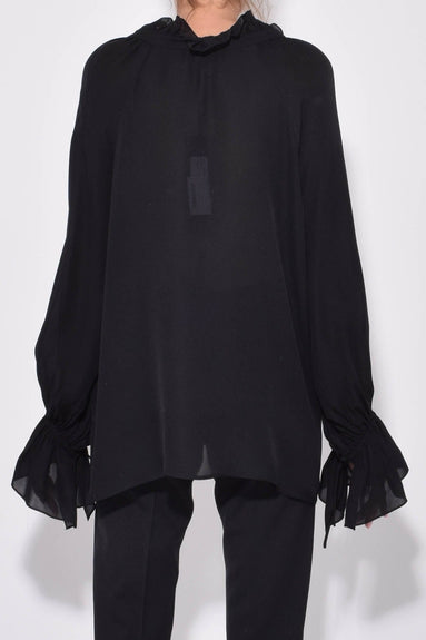Nili Lotan Clothing Royan Blouse in Black