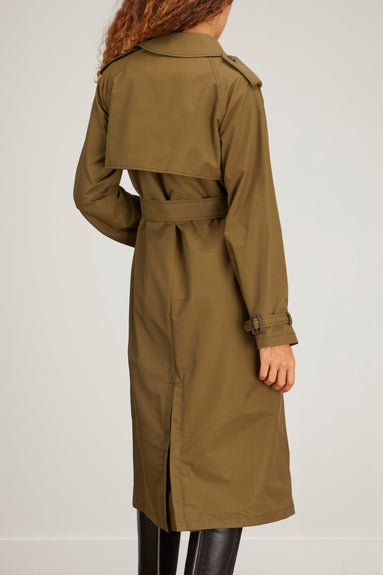 Nili Lotan Coats Tanner Trench Coat in Olive Green
