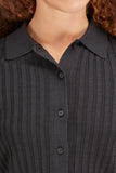 Nili Lotan Tops Sheridan Button Sweater in Black