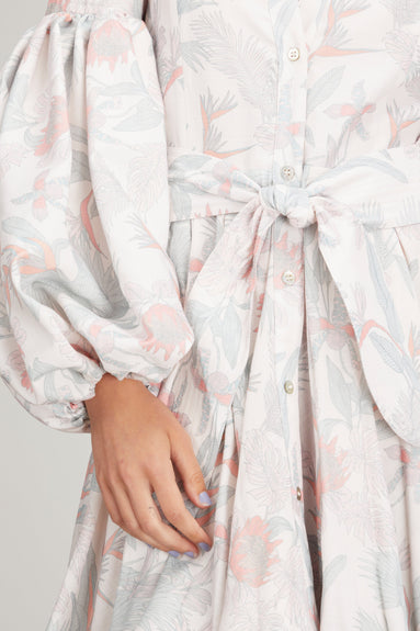 No Pise La Grama Dresses Carta y Letra Dress in Jardin Tropical Blanco
