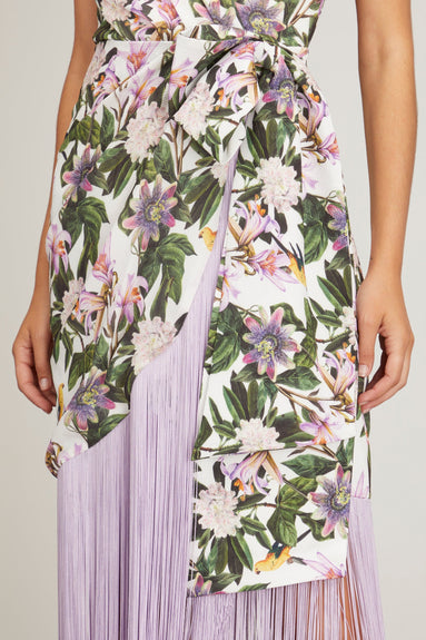 No Pise La Grama Dresses Passiflora Dress in White Print No Pise La Grama Passiflora Dress in White Print