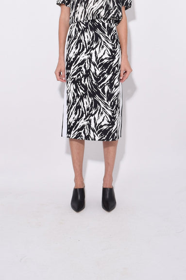 No. 21 Clothing Straight Skirt in Black/White