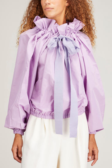 Patou Tops Grosgrain Long Sleeve Top in Wisteria