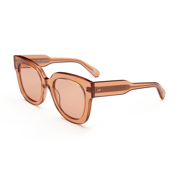 Chimi Accessories #008 Clear Sunglasses in Peach