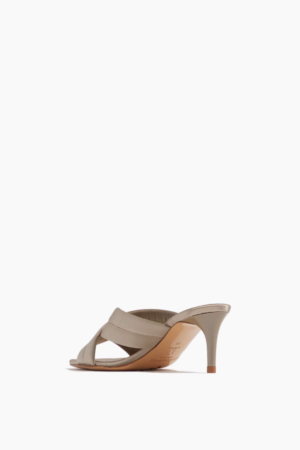 Pedro Garcia Sandals Ilanis Heel in Lentil Satin Pedro Garcia Ilanis Heel in Lentil Satin