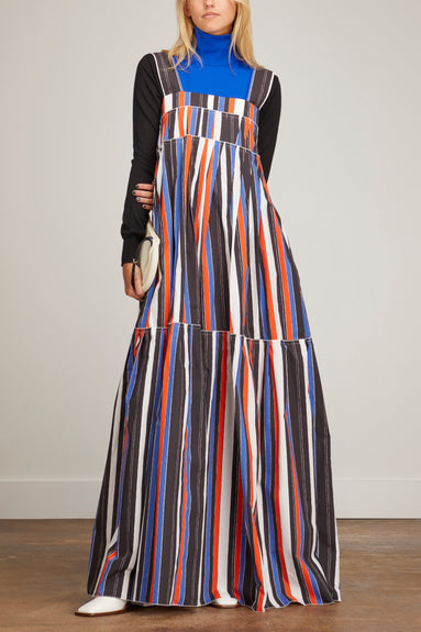 Plan C Dresses Long Dress in Multicolor Stripe Plan C Long Dress in Multicolor Stripe