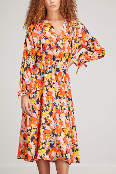 Plan C Dresses Long Sleeve Dress in Multicolor