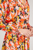 Plan C Dresses Long Sleeve Dress in Multicolor