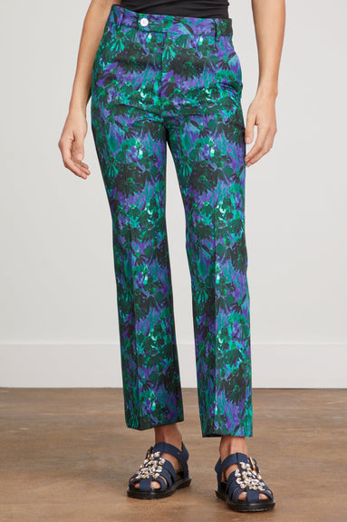 Plan C Pants Pant in Green Clover Purple Shade