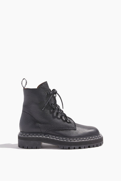 Combat Lace Up Boot in Black