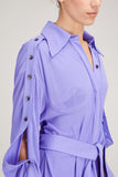 Proenza Schouler Dresses Crepe Jersey Shirt Dress in Violet