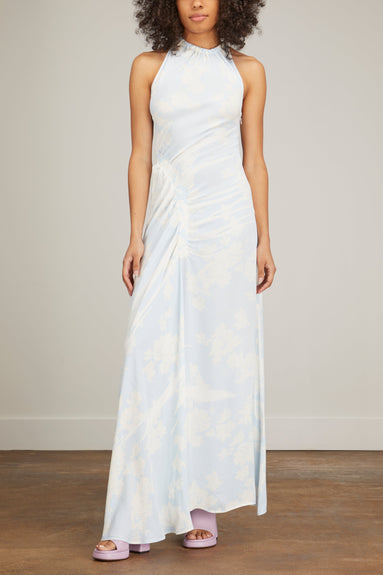 Proenza Schouler Dresses Floral Garment Printed Dress in Blue Multi