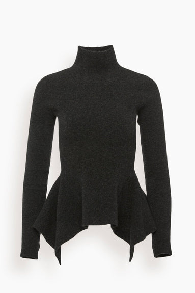 Proenza Schouler Sweaters Midweight Wool Turtleneck Sweater in Charcoal Proenza Schouler Midweight Wool Turtleneck Sweater in Charcoal