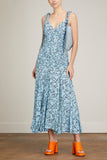 Proenza Schouler Dresses Printed Crepe De Chine Tank Dress in Blue Multi