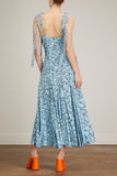 Proenza Schouler Dresses Printed Crepe De Chine Tank Dress in Blue Multi