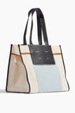 Proenza Schouler White Label Tote Bags XL Morris Stripe Canvas Tote in Cornflower/Natural