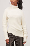 Proenza Schouler Sweaters Fuzzy Boucle Twisted Sweater in Ecru