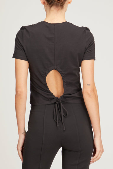 Proenza Schouler White Label Tops Jersey T-Shirt in Black