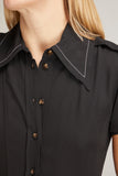 Proenza Schouler Dresses Lightweight Crepe Buttoned Dress in Black Proenza Schouler Lightweight Crepe Buttoned Dress in Black