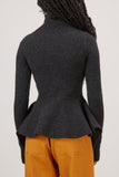 Proenza Schouler Sweaters Midweight Wool Turtleneck Sweater in Charcoal