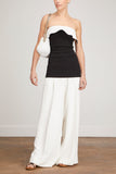 Proenza Schouler Tops Textured Viscose Strapless Knit Top in Black Multi