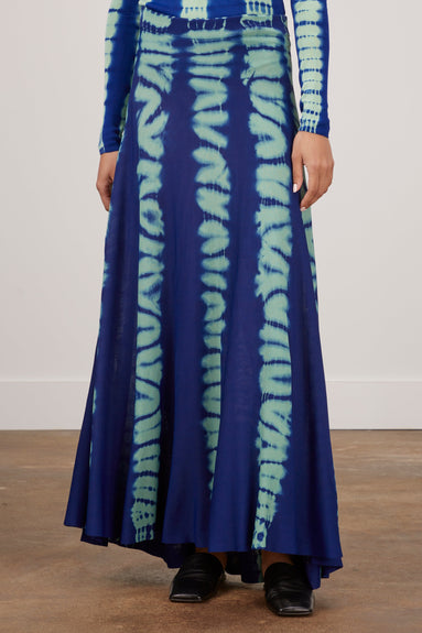 Proenza Schouler Skirts Tie Dye Knit Skirt in Cobalt Multi