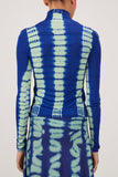 Proenza Schouler Tops Tie Dye Knit Top in Cobalt Multi