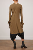 Proenza Schouler Dresses Viscose Marocaine Cinched Dress in Black Multi