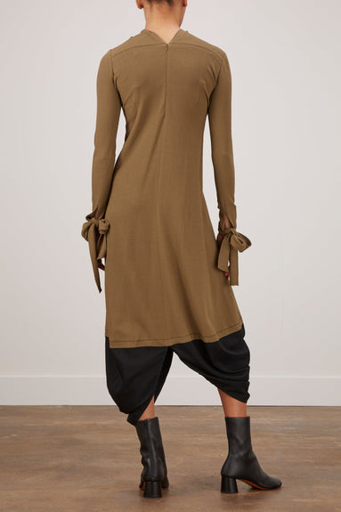 Proenza Schouler Dresses Viscose Marocaine Cinched Dress in Black Multi