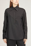 Proenza Schouler Tops Viscose Marocaine Shirt in Black Proenza Schouler Viscose Marocaine Shirt in Black