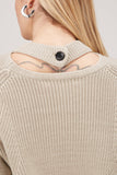 Proenza Schouler White Label Sweaters Cashfeel Cutout Sweater in Chalk/Black