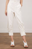 Proenza Schouler White Label Pants Cotton Twill Tapered Pants in Off White