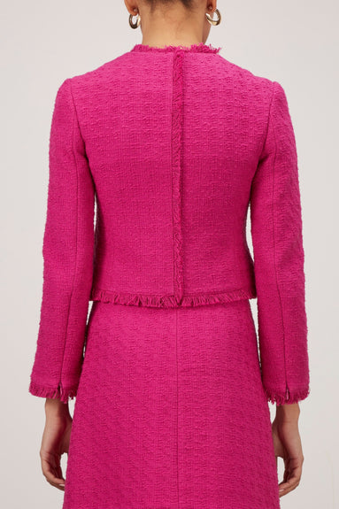 Proenza Schouler White Label Jackets Cropped Tweed Jacket in Magenta