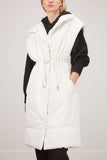Proenza Schouler White Label Tops Faux Leather Puffer Vest in Off White