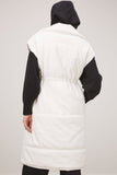 Proenza Schouler White Label Tops Faux Leather Puffer Vest in Off White