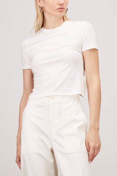 Proenza Schouler White Label Tops Jersey T-Shirt in Off White