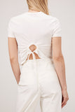 Proenza Schouler White Label Tops Jersey T-Shirt in Off White