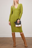 Proenza Schouler White Label Dresses Knit Halter Dress in Chartreuse