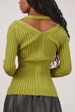 Proenza Schouler White Label Sweaters Knit Halter Sweater in Chartreuse