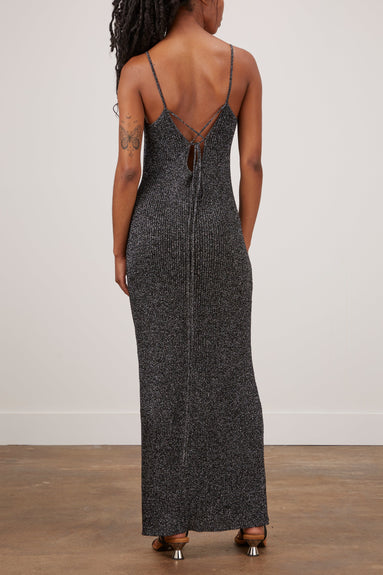 Proenza Schouler White Label Dresses Lurex Maxi Dress in Black/Silver