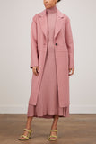 Proenza Schouler White Label Coats Melton Belted Coat in Dusty Pink Melange