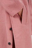 Proenza Schouler White Label Coats Melton Belted Coat in Dusty Pink Melange
