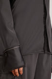 Proenza Schouler White Label Tops Stretch Satin Shirt in Black