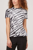 Proenza Schouler White Label Tops Tie Dye T-Shirt in Black/White