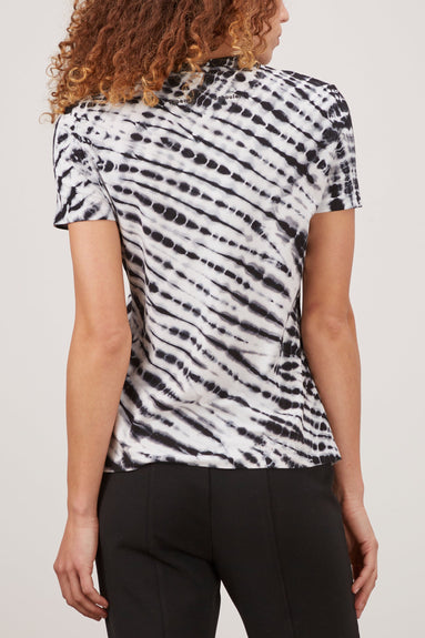 Proenza Schouler White Label Tops Tie Dye T-Shirt in Black/White