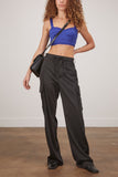 Proenza Schouler White Label Tops Stretch Satin Bralette in Ultramarine