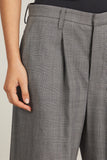 R13 Pants Articulated Knee Trouser in Dark Grey Glen Plaid