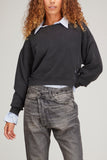 R13 Sweatshirts Cropped R13 Crewneck in Black R13 Cropped R13 Crewneck in Black