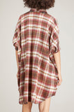 R13 Dresses Plaid Oversized Boxy Shirt Dress in Ecru/Maroon Plaid R13 Plaid Oversized Boxy Shirt Dress in Ecru/Maroon Plaid